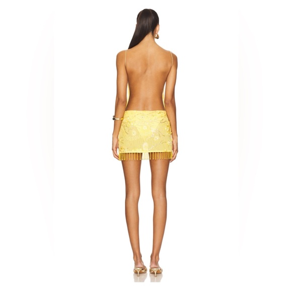 Jaded London Yellow Backless Dress - Picture 2 of 7